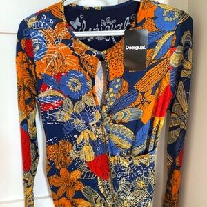 Desigual long-sleeve top/tunic US S multicolour BNWT